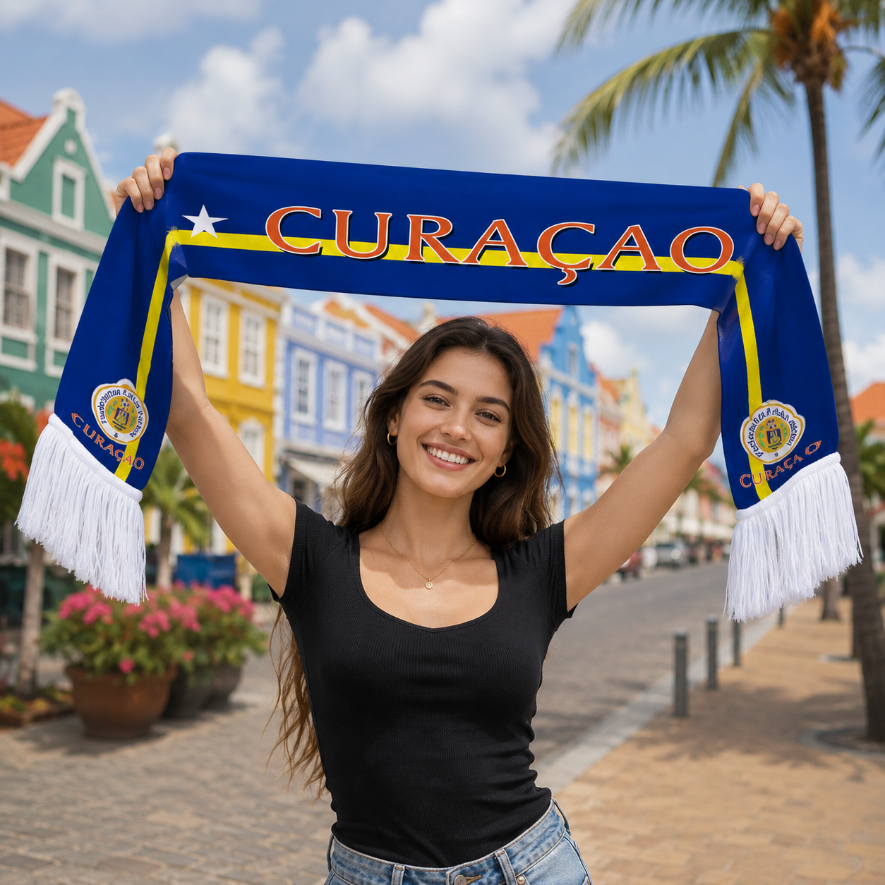 Curaçao 2026 World Cup Football Fan Scarf National Team Supporter Scarf