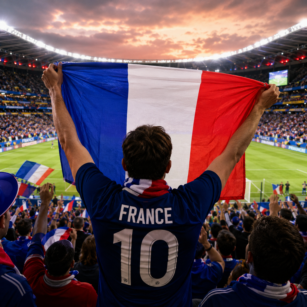 France 2026 World Cup Rectangular Supporter Fan Flag