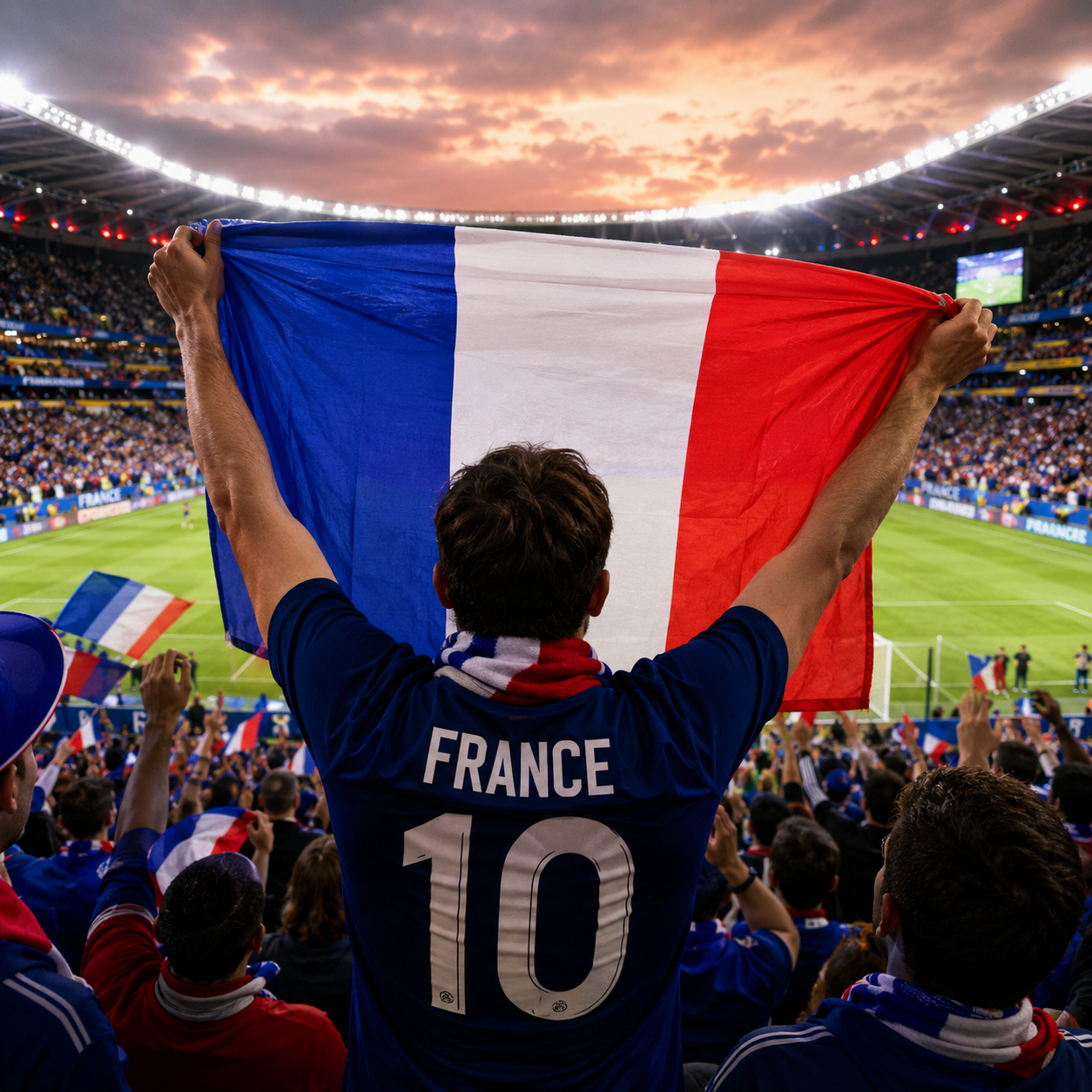 France 2026 World Cup Rectangular Supporter Fan Flag