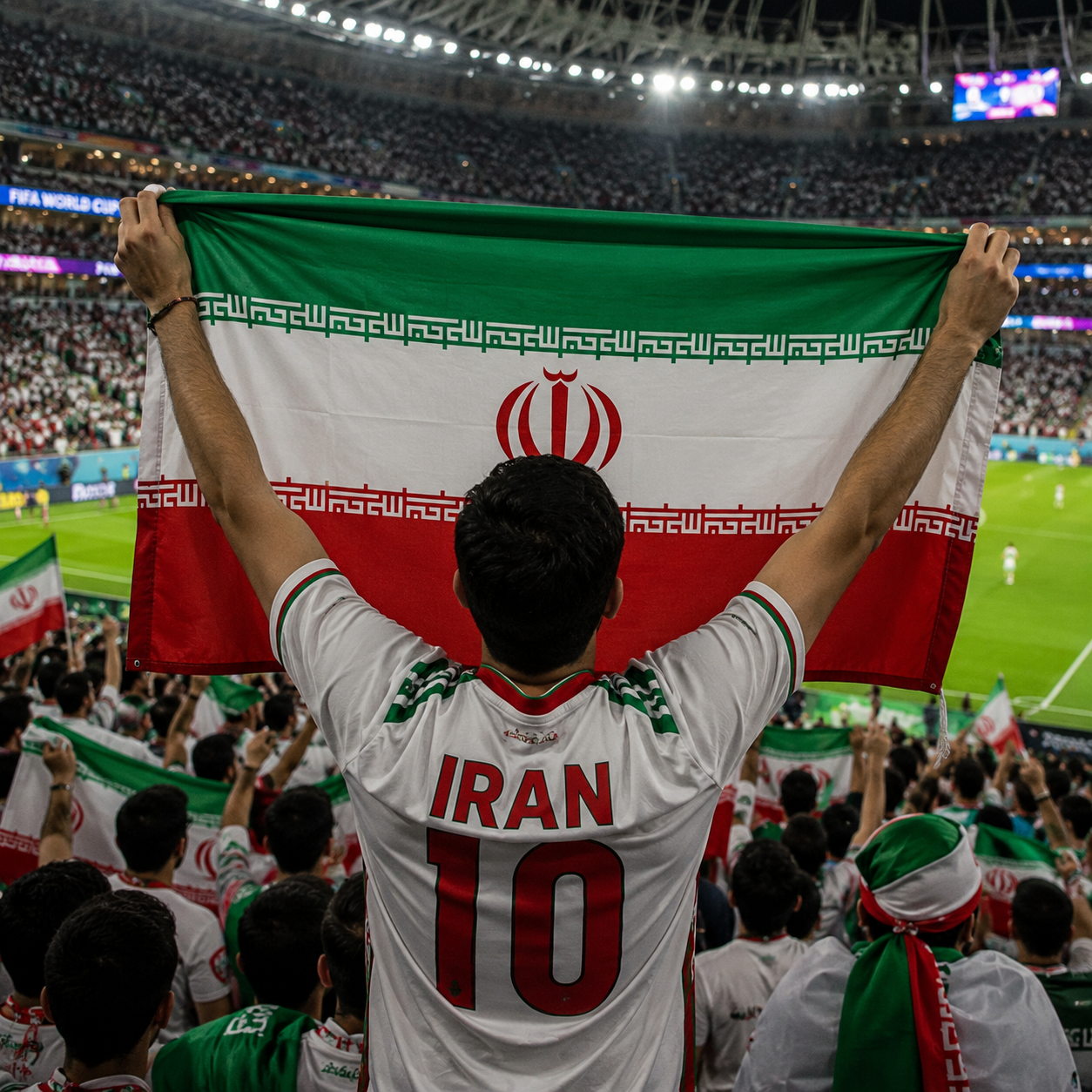 Iran 2026 World Cup National Flag Rectangular Supporter Fan Flag