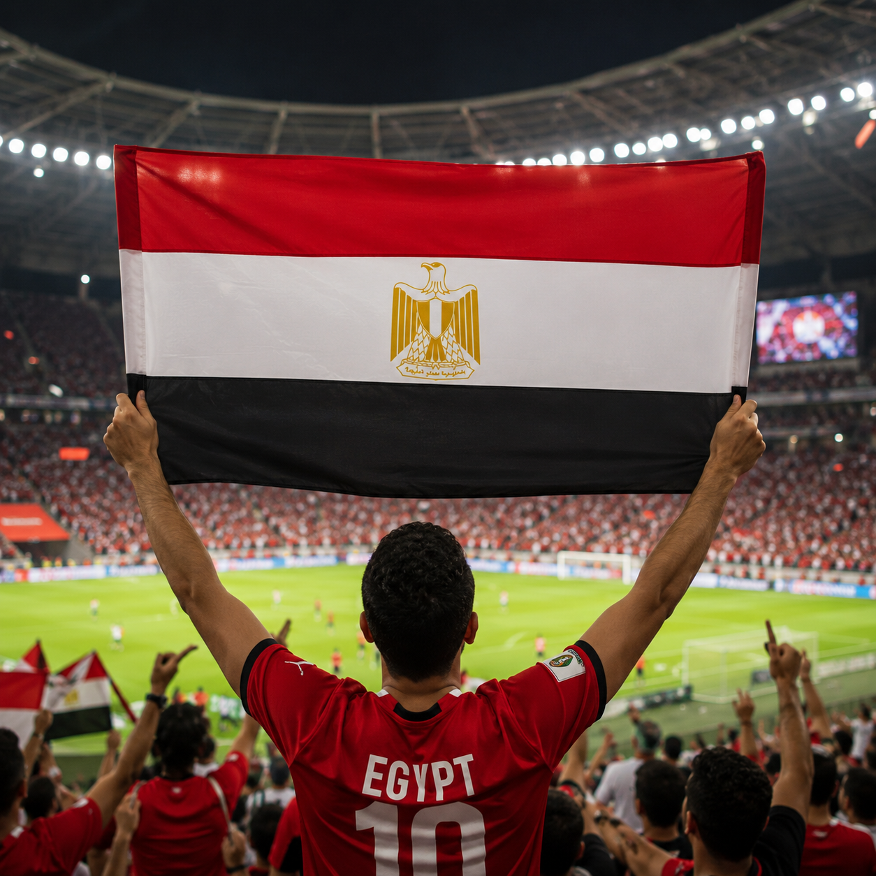Egypt 2026 World Cup National Flag Rectangle Supporter Fan Flag