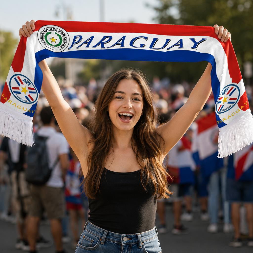 Paraguay World Cup 2026 Fan Scarf National Team Supporter Scarf