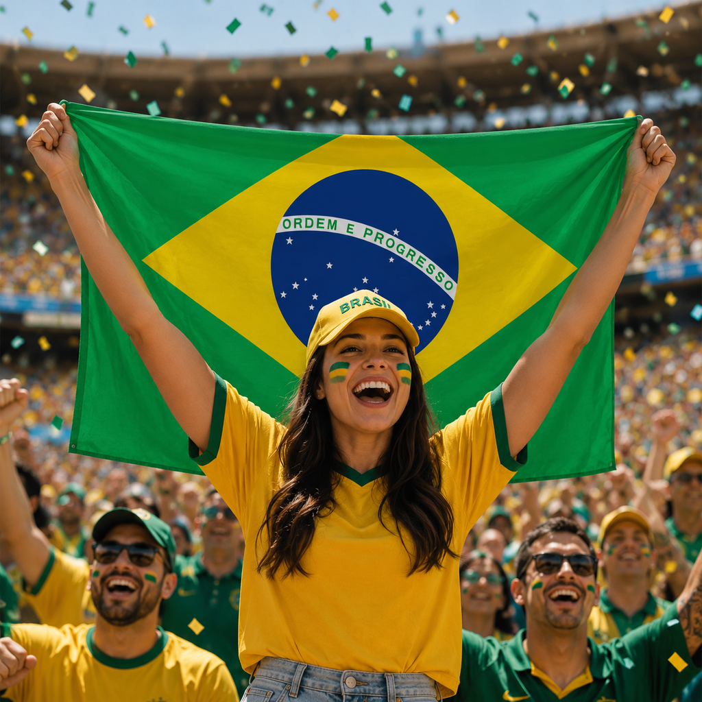 World Cup 2026 Brazil Wearable Body Flag 90x150 cm Fan Flag
