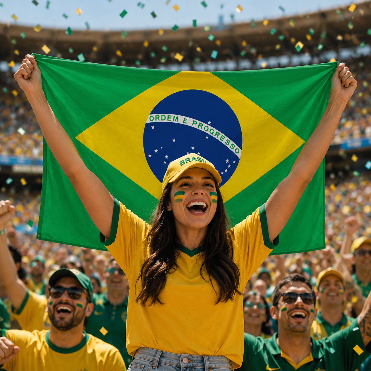 World Cup 2026 Brazil Wearable Body Flag 90x150 cm Fan Flag