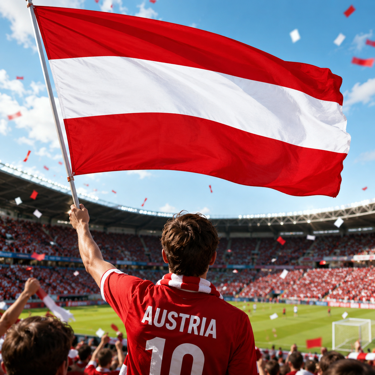 Austria 2026 World Cup National Flag Rectangular Fan Supporter Flag