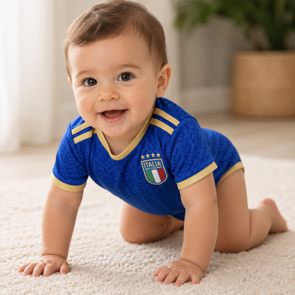 Baby Football Romper Infant Bodysuit Italy 2026 World Cup Fan Apparel