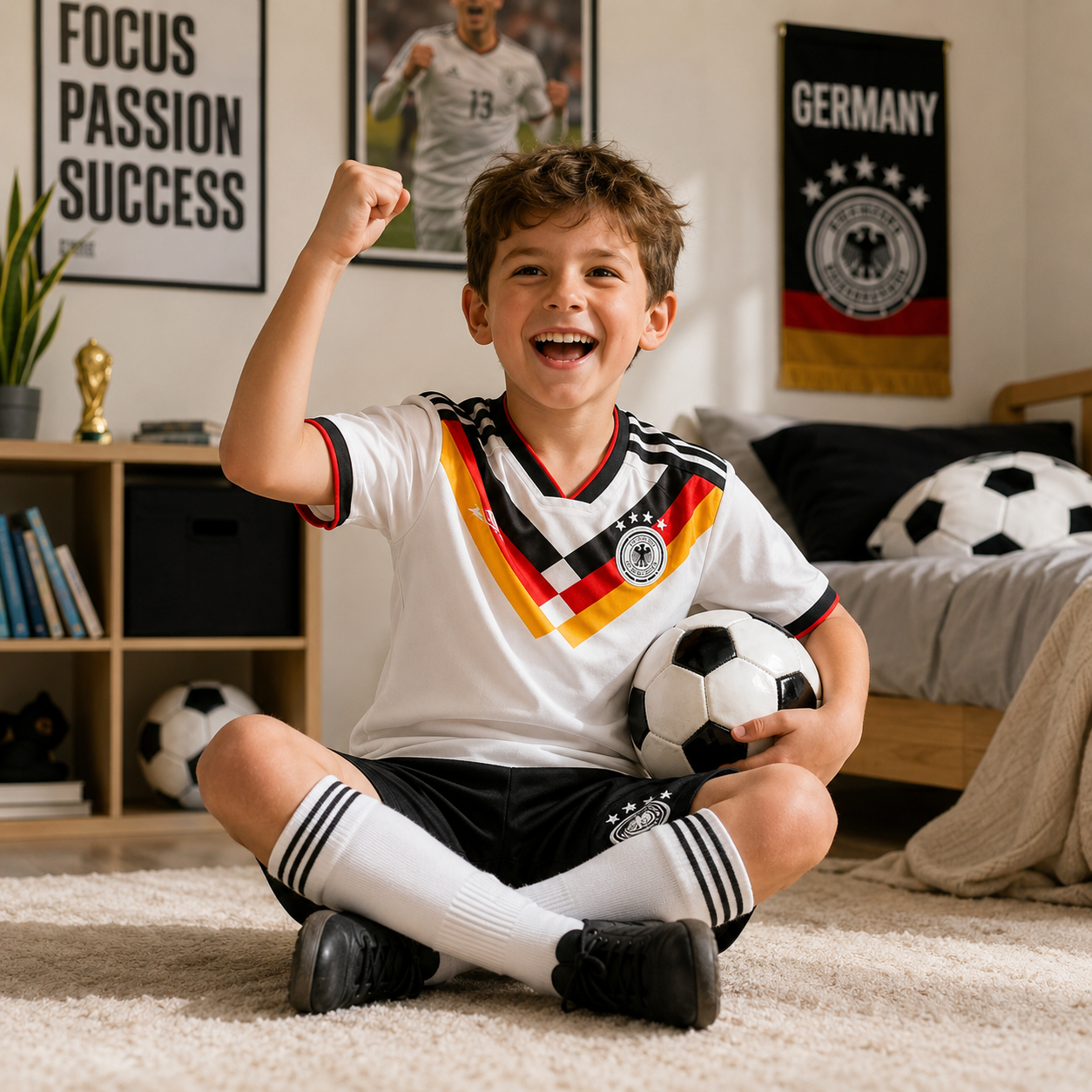 Kids Football Jersey Kit Germany 2026 World Cup Home and Away Set