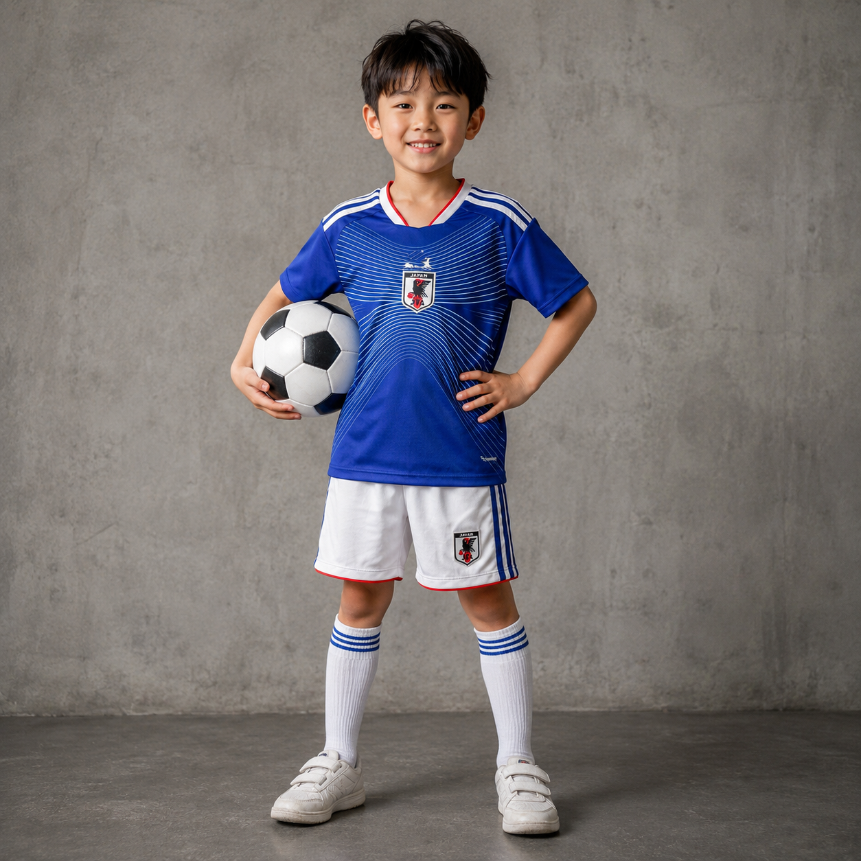Kids Football Jersey Kit Japan 2026 World Cup Home Fan Set