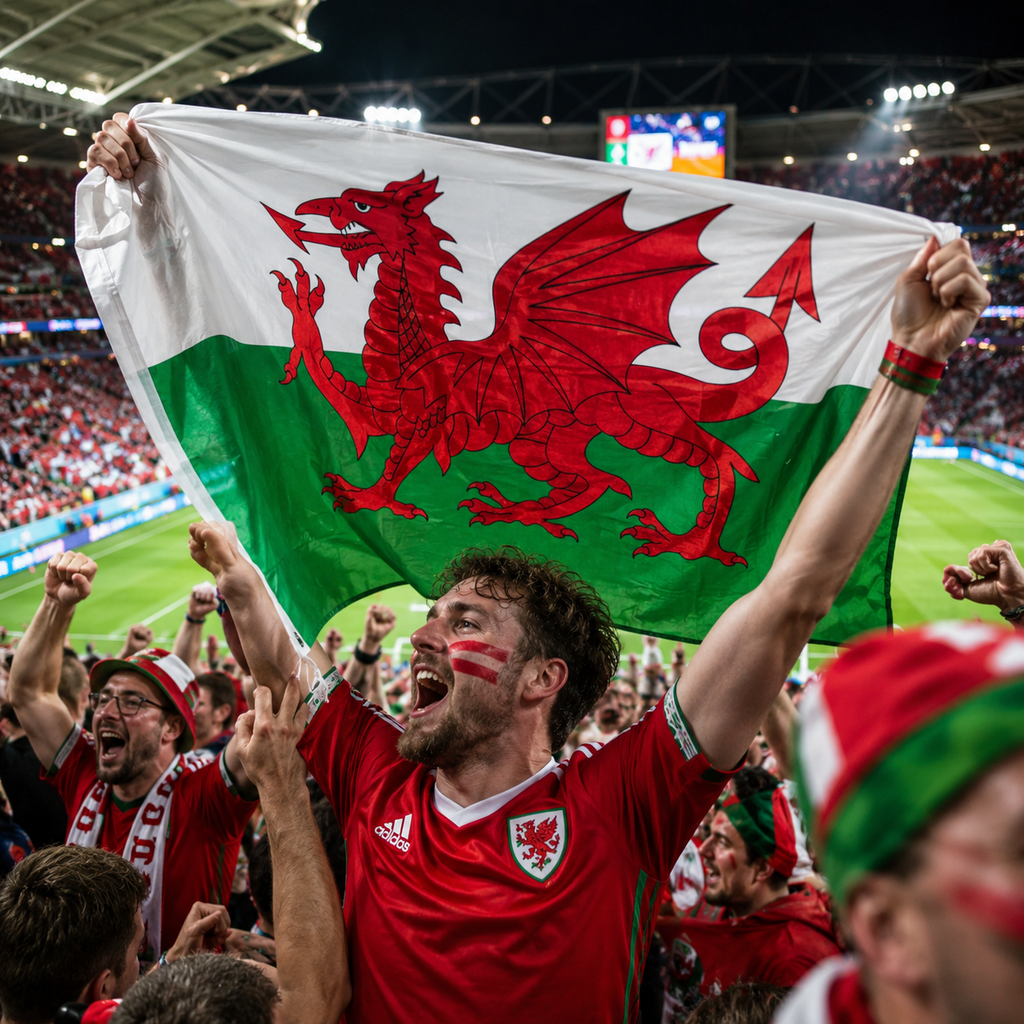 Wales 2026 World Cup Rectangular Supporter Fan Flag
