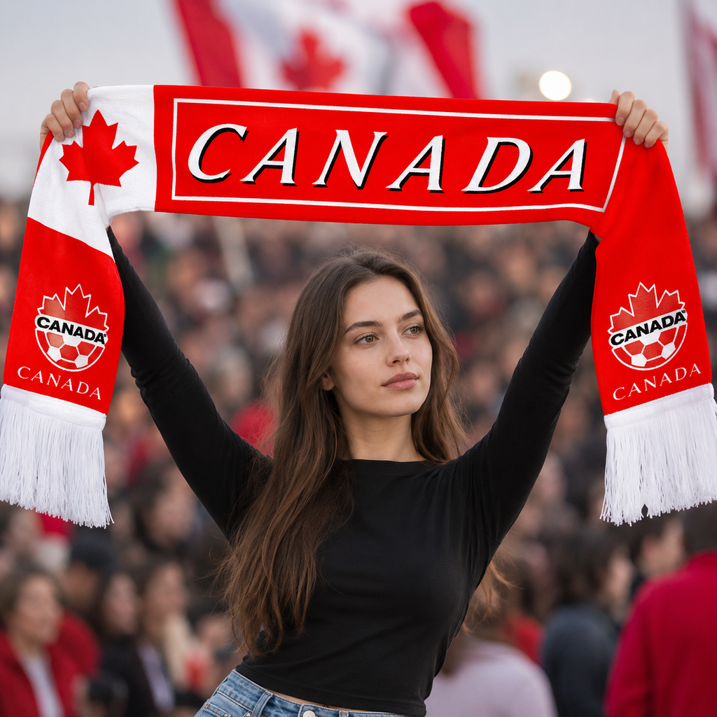 World Cup 2026 Canada National Team Fan Scarf Supporter Scarf