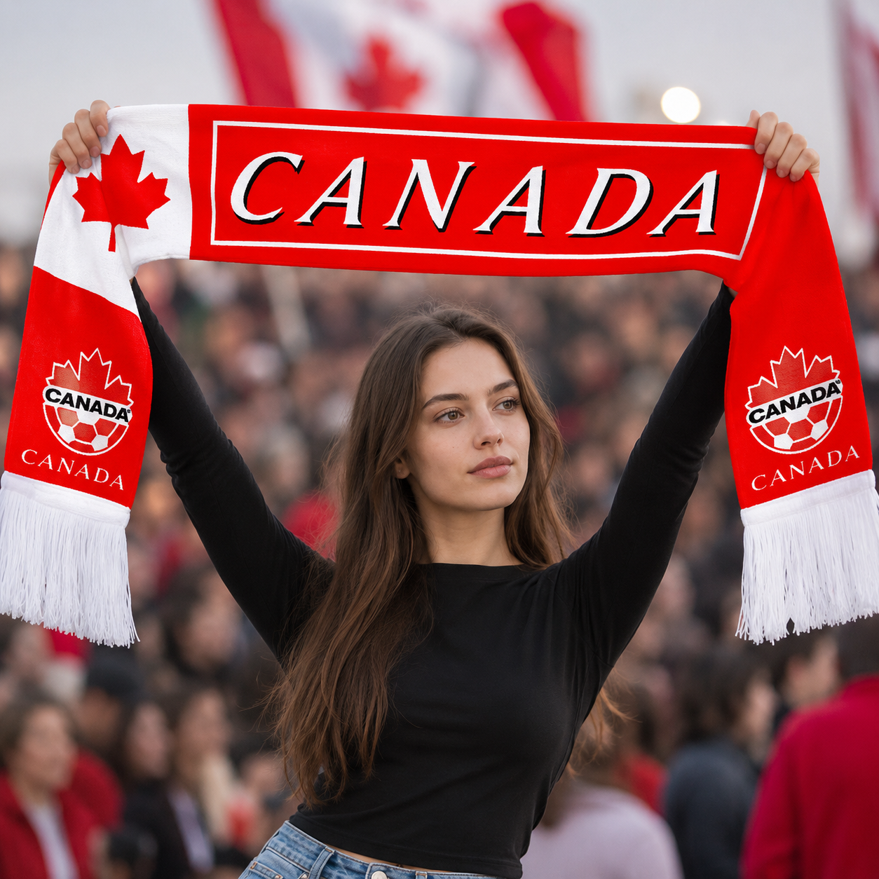 World Cup 2026 Canada National Team Fan Scarf Supporter Scarf