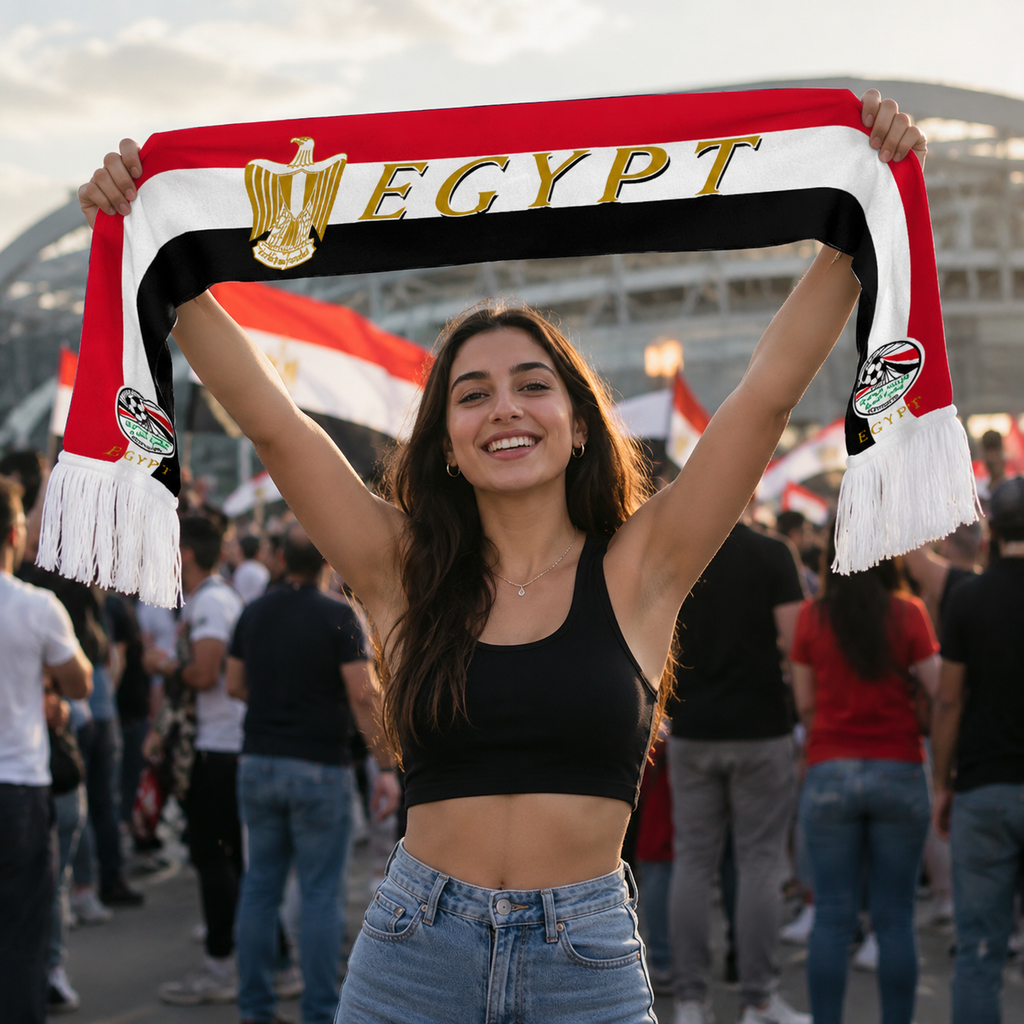 Egypt 2026 World Cup Football Fan Scarf National Team Supporter Scarf