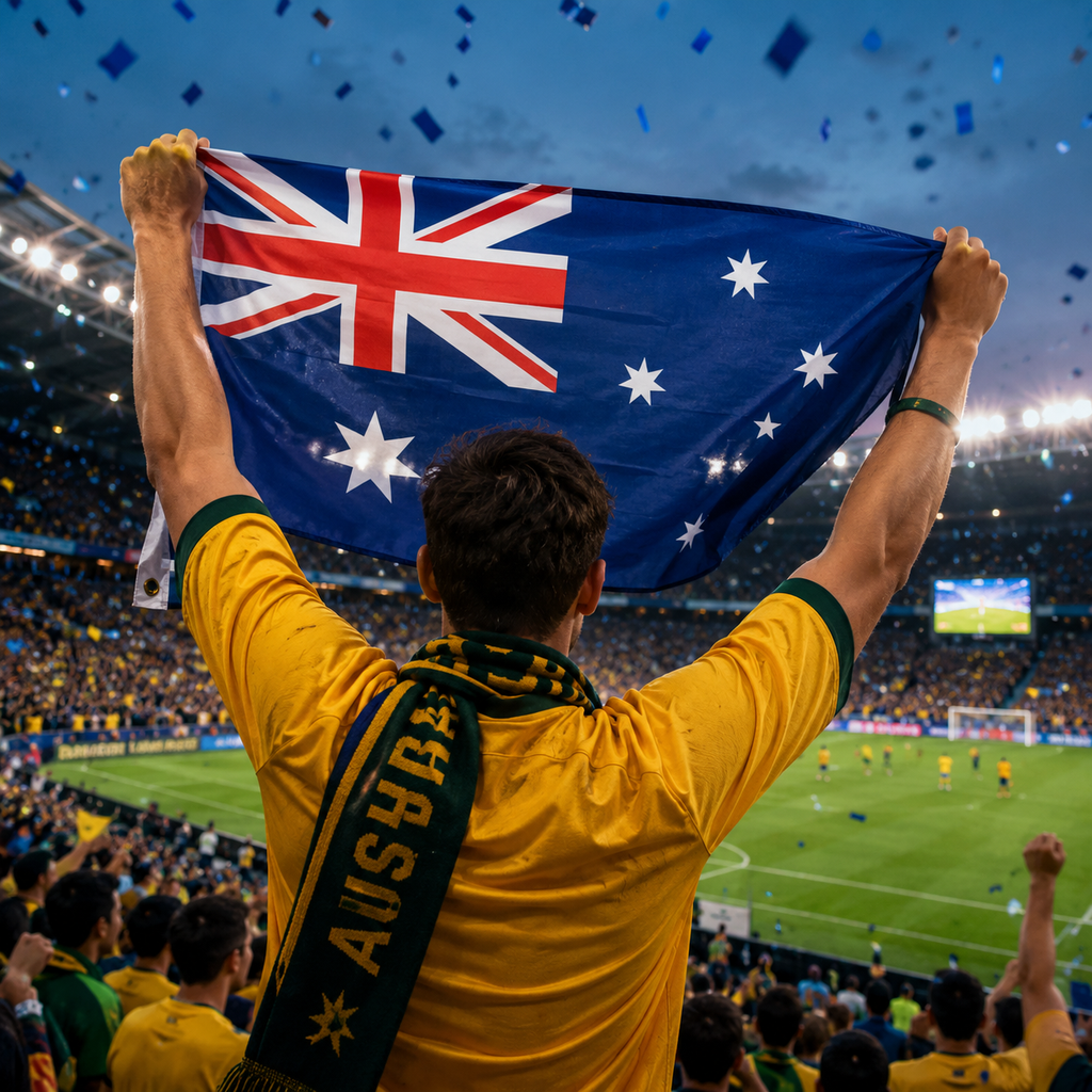 Australia 2026 World Cup National Flag Rectangular Supporter Fan Flag