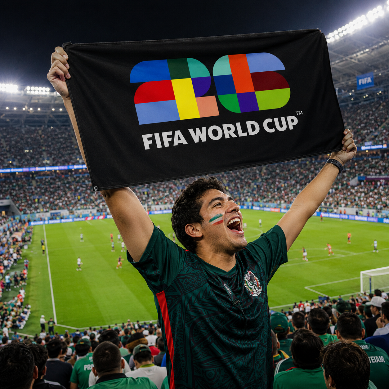 FIFA World Cup 2026 Rectangular Supporter Fan Commemorative Flag