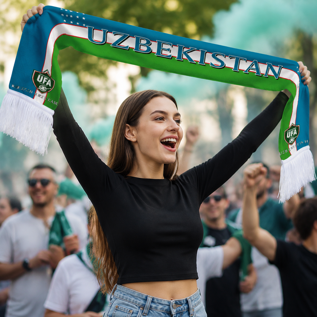Uzbekistan World Cup 2026 Fan Scarf Football Supporter Scarf