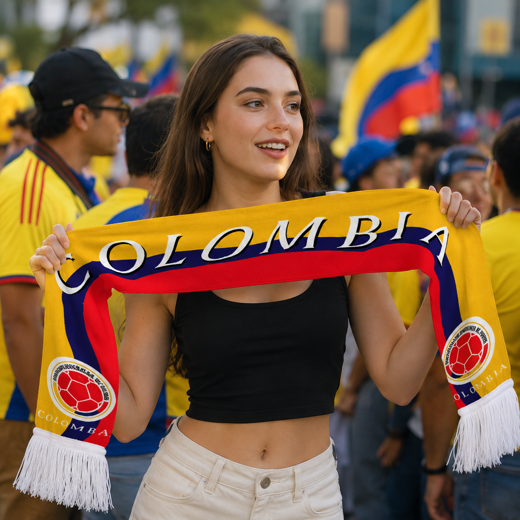 Colombia 2026 World Cup Fan Scarf National Team Supporter Scarf