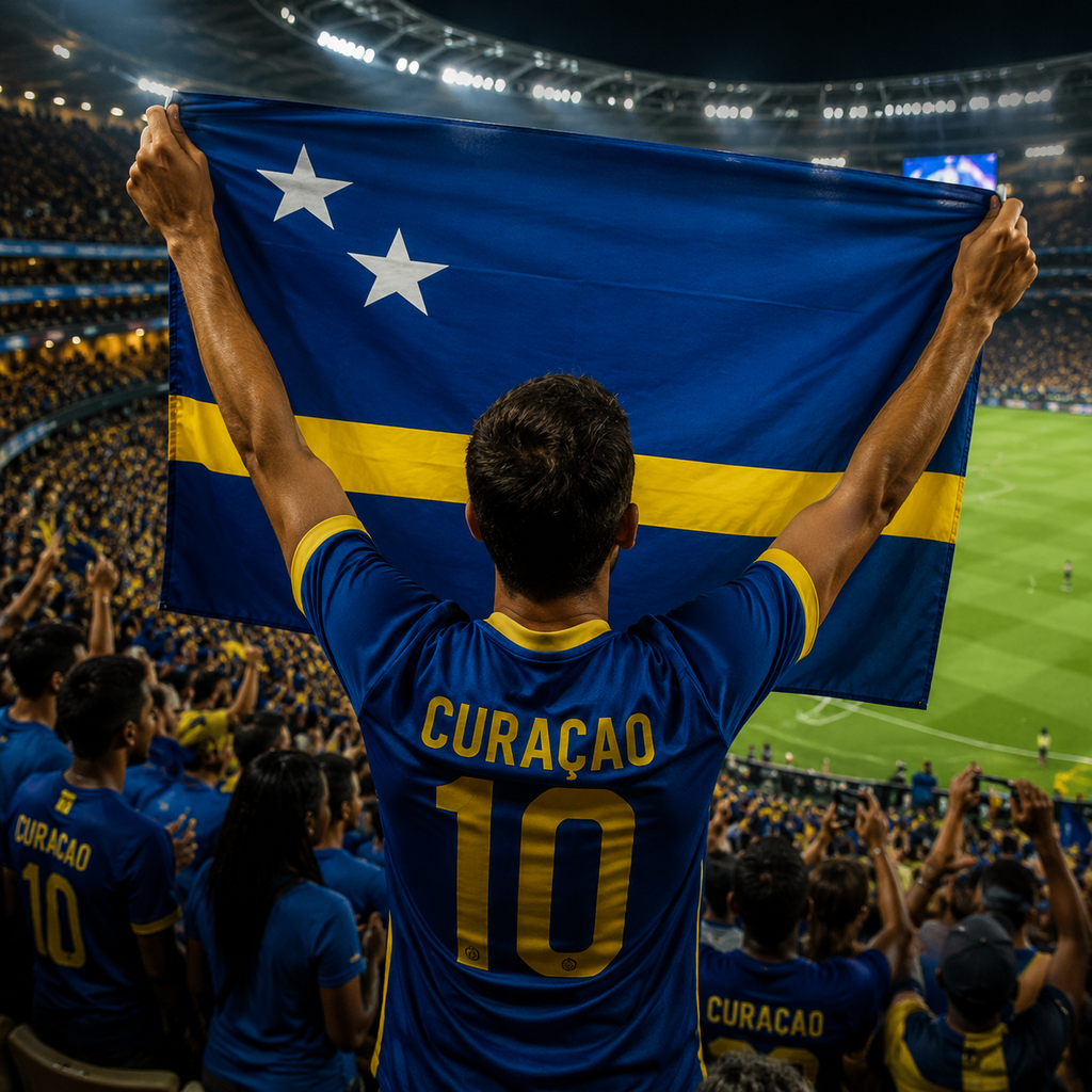 Curaçao 2026 World Cup National Flag Rectangle Fan Flag