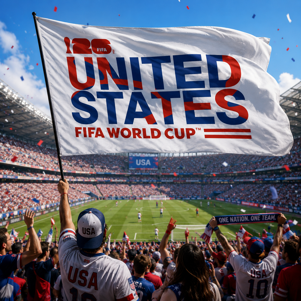 Canada America Mexico 2026 World Cup Tri-Nation Rectangle Supporter Flag
