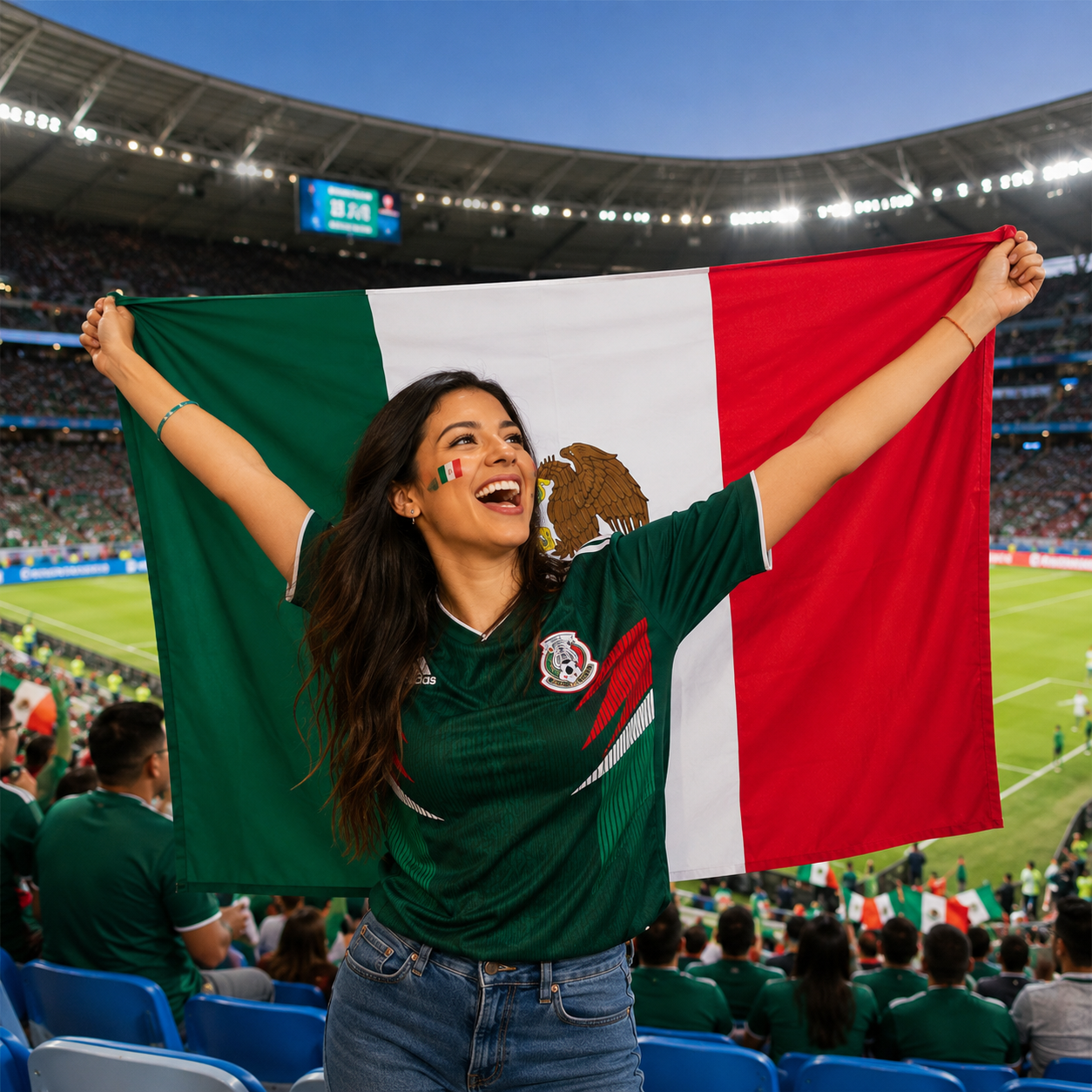 Mexico 2026 World Cup Wearable Body Flag 90x150 cm Fan Flag