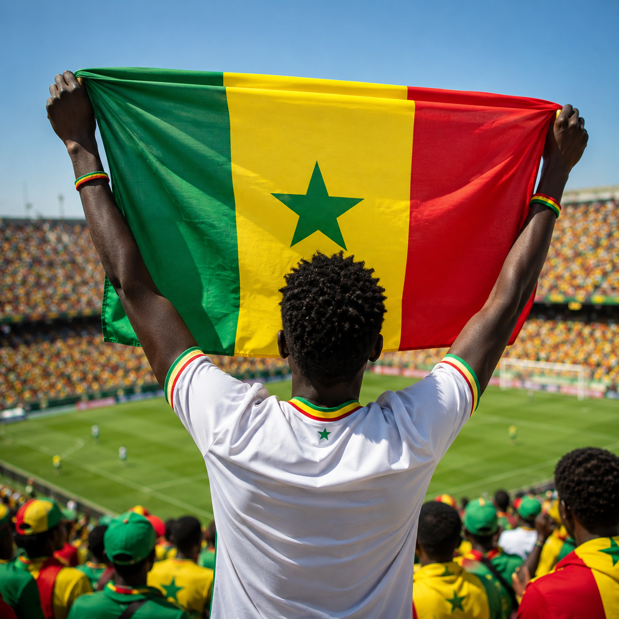 Senegal 2026 World Cup Rectangular National Supporter Fan Flag