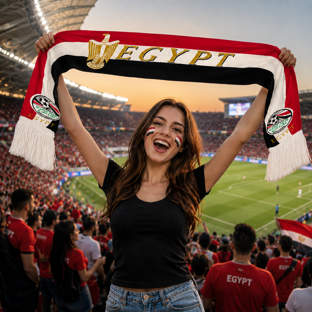 Egypt 2026 World Cup Football Fan Scarf National Team Supporter Scarf