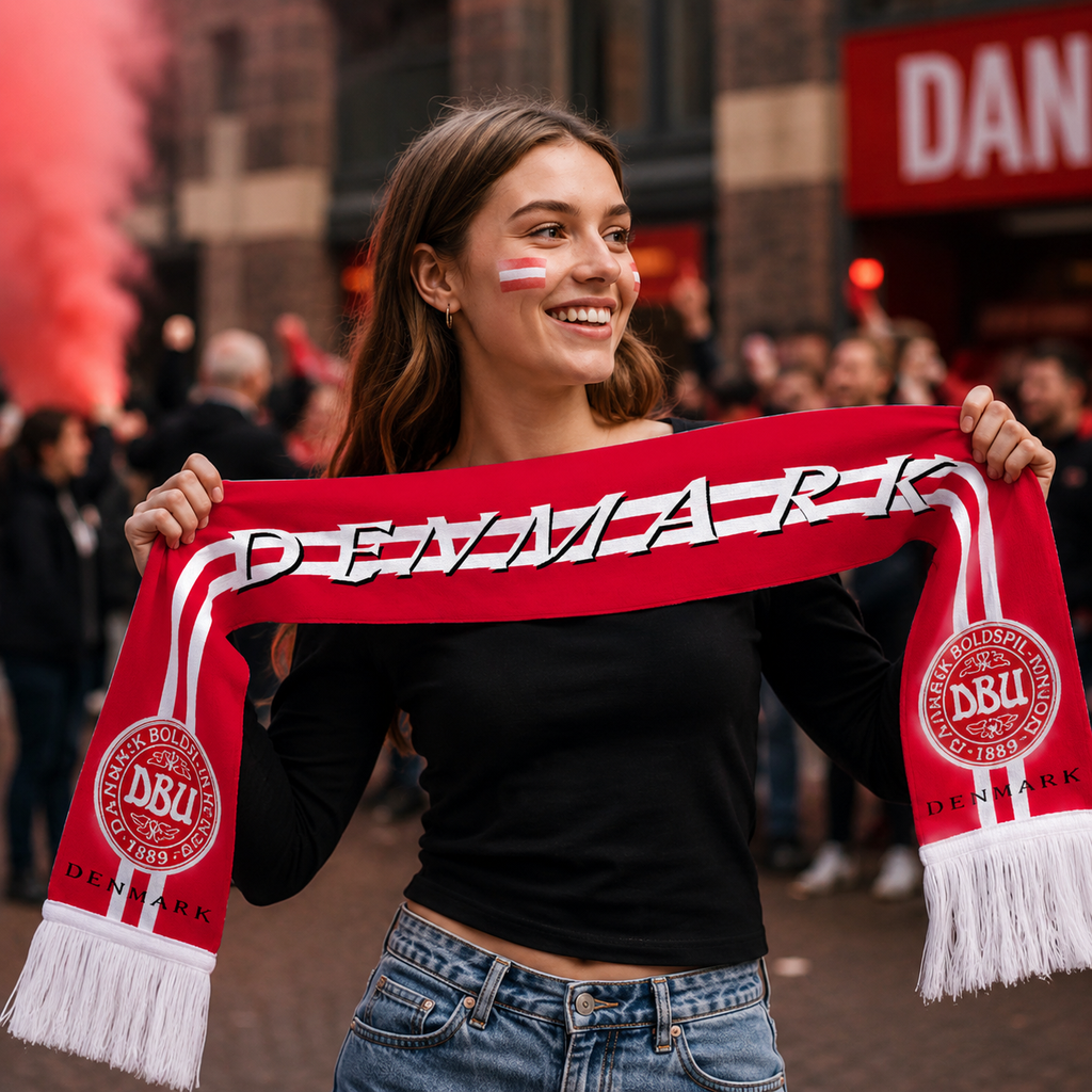 Denmark World Cup 2026 Fan Scarf National Team Supporter Scarf