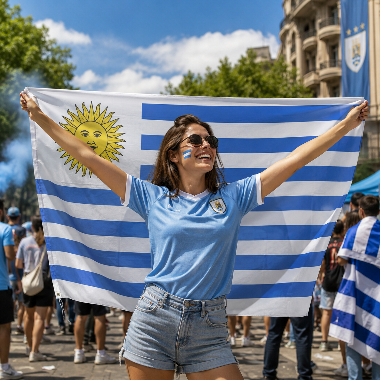 Uruguay 2026 World Cup Wearable Body Flag 90x150 cm Fan Flag