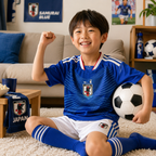 Kids Football Jersey Kit Japan 2026 World Cup Home Fan Set