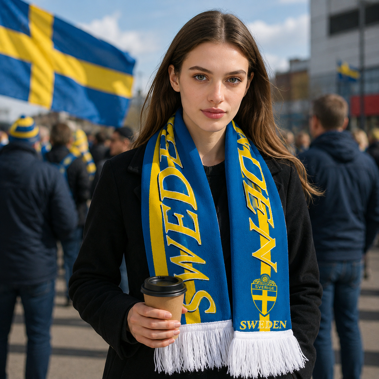 World Cup 2026 Sweden Fan Scarf National Team Supporter Scarf