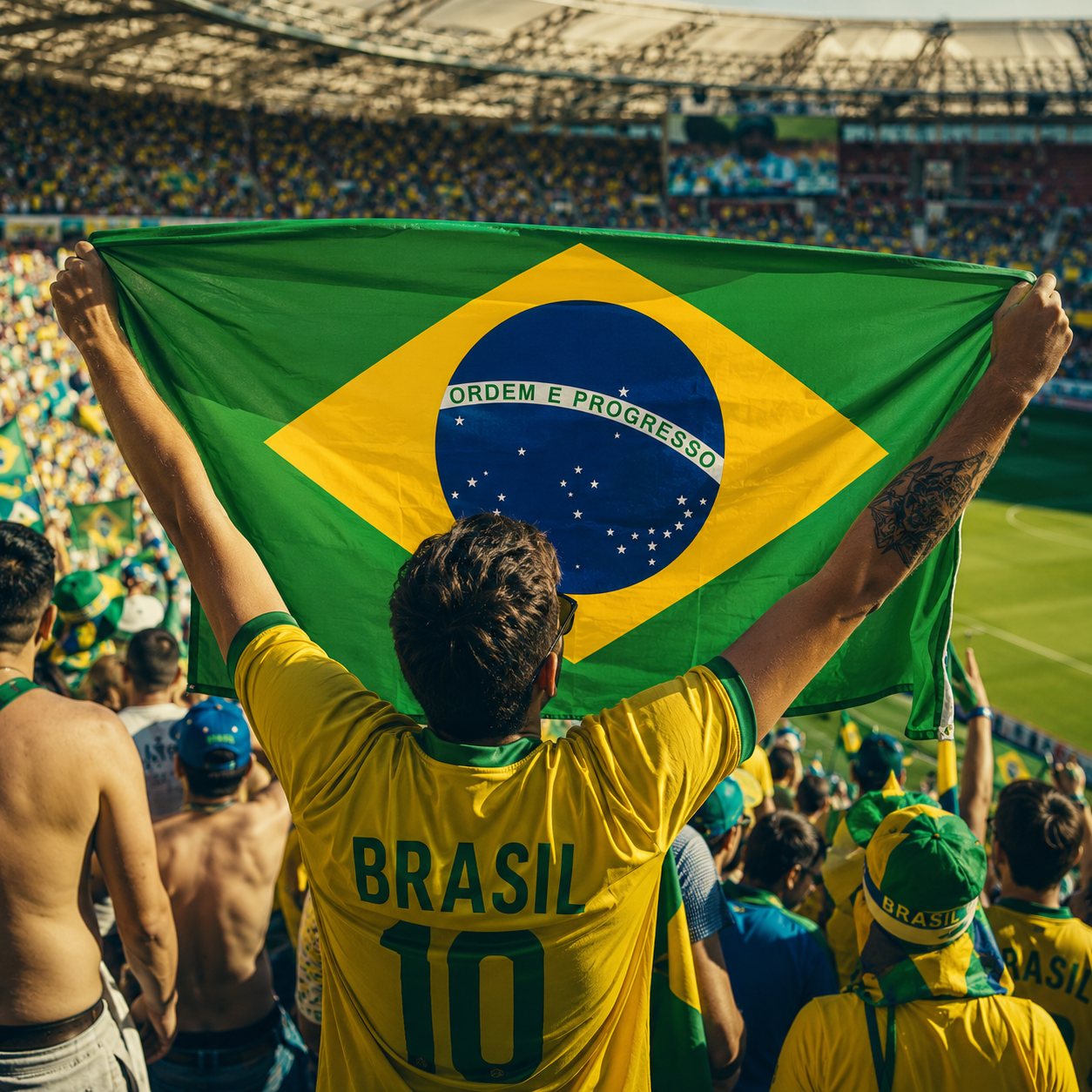 Brazil 2026 World Cup Rectangular Supporter Fan Flag