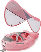 Baby Circular Swim Ring with Canopy and Sun Protection for Infants