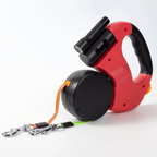Retractable Dual Dog Leash with Anti-Tangle Swivel and Built-in Torch 4m