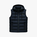 men's hooded winter puffer vest