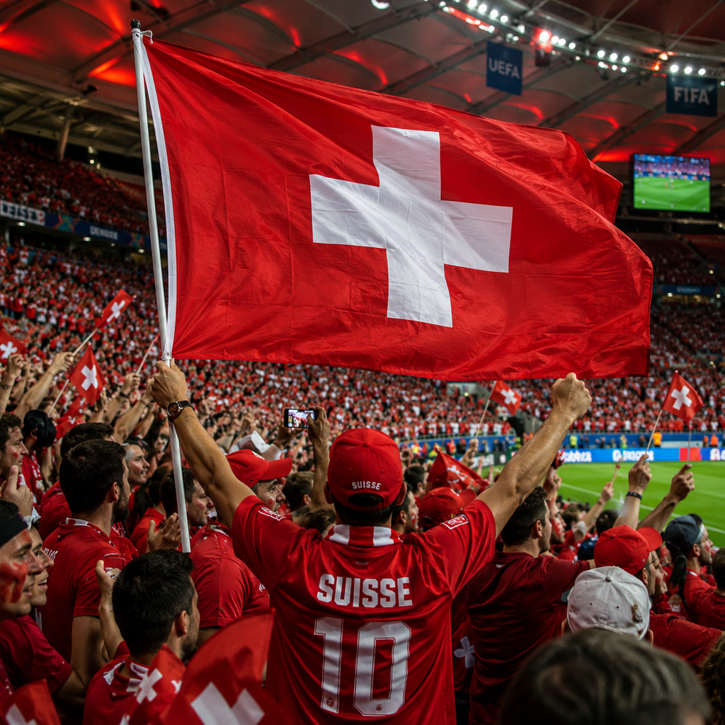 Switzerland 2026 World Cup Rectangular National Supporter Fan Flag