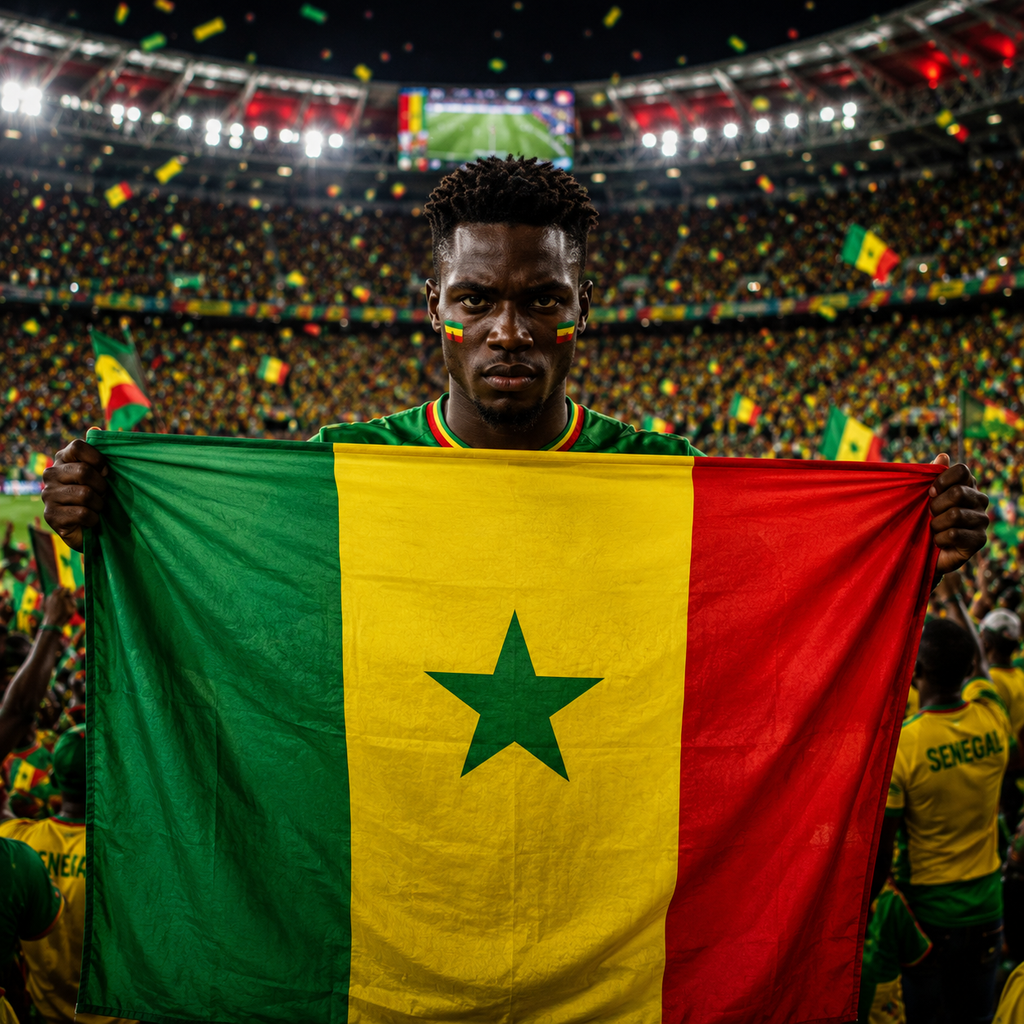 Senegal 2026 World Cup Rectangular National Supporter Fan Flag