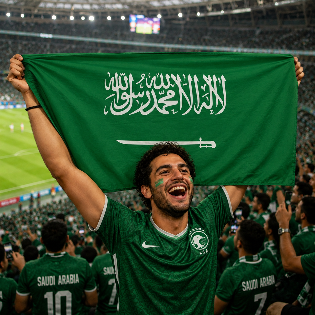 Saudi Arabia 2026 World Cup Rectangular Supporter Fan Flag