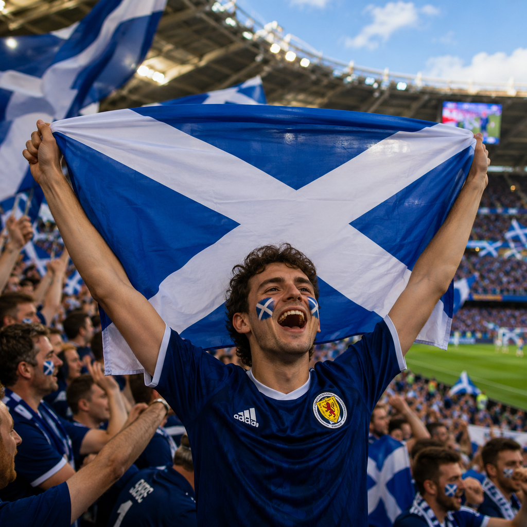 Scotland 2026 World Cup Rectangular National Supporter Fan Flag