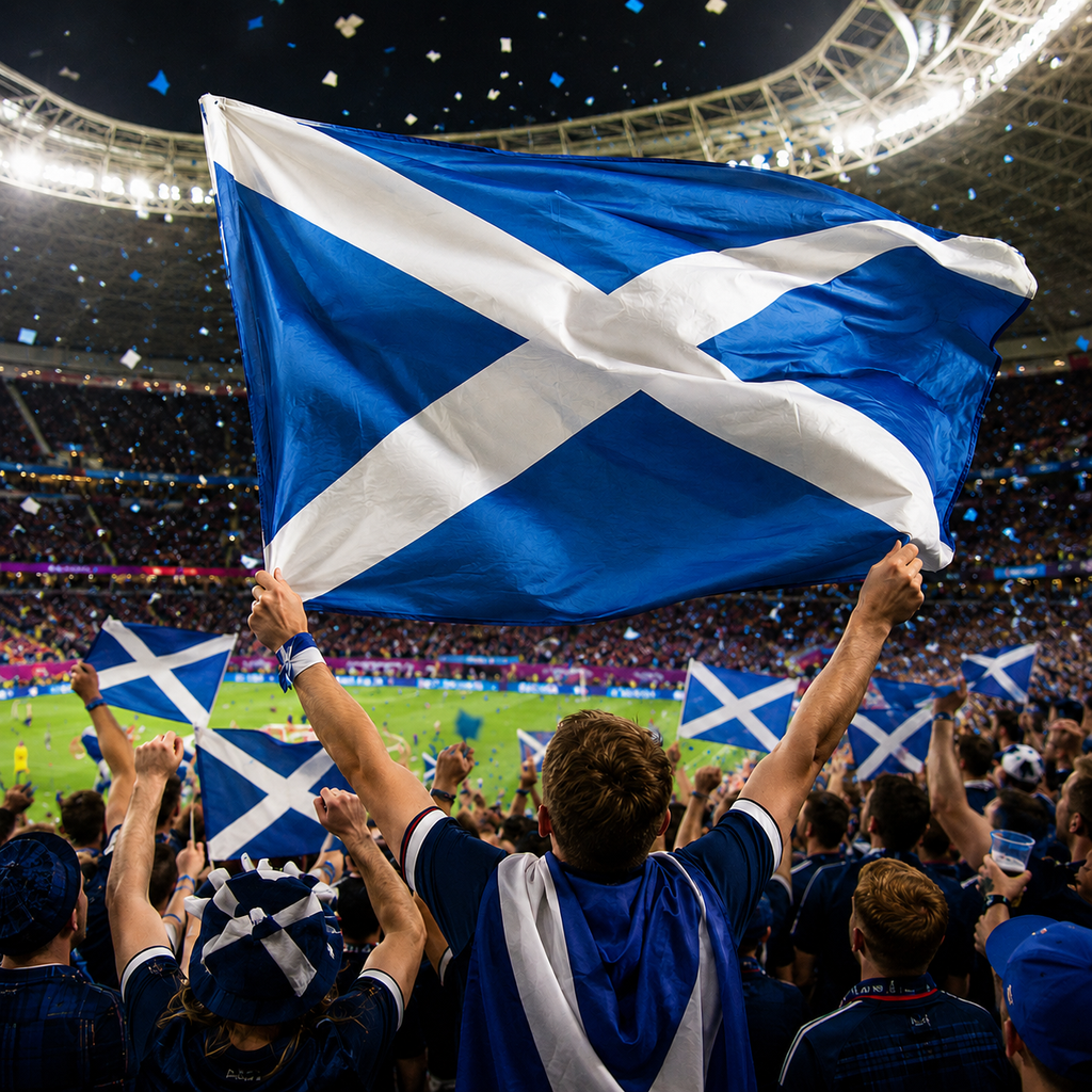 Scotland 2026 World Cup Rectangular National Supporter Fan Flag