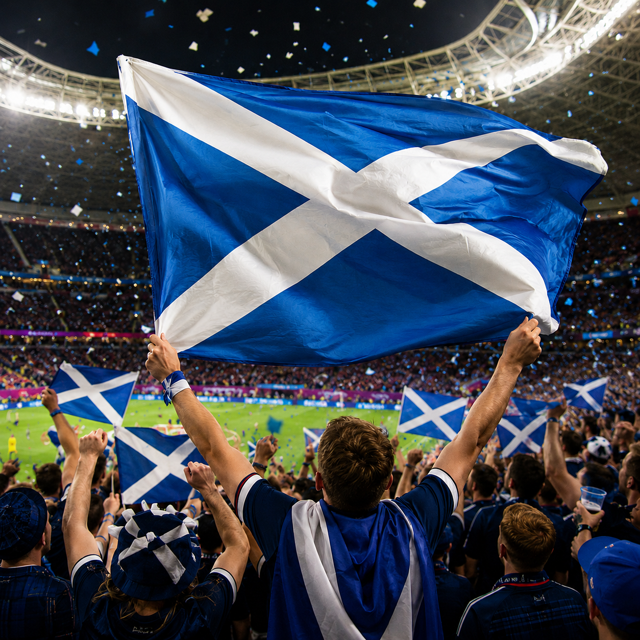 Scotland 2026 World Cup Rectangular National Supporter Fan Flag