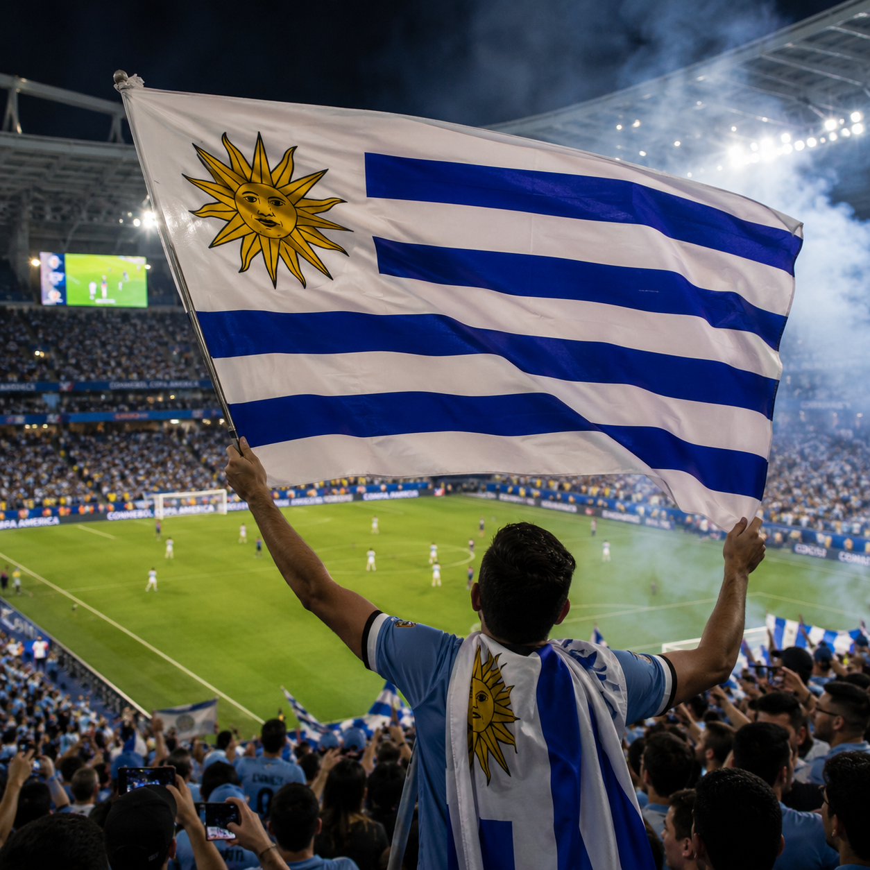 Uruguay 2026 World Cup Rectangular National Supporter Fan Flag