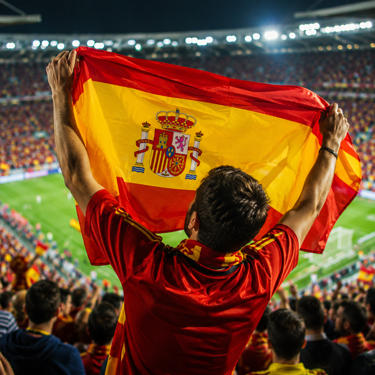 Spain 2026 World Cup Rectangular National Supporter Fan Flag
