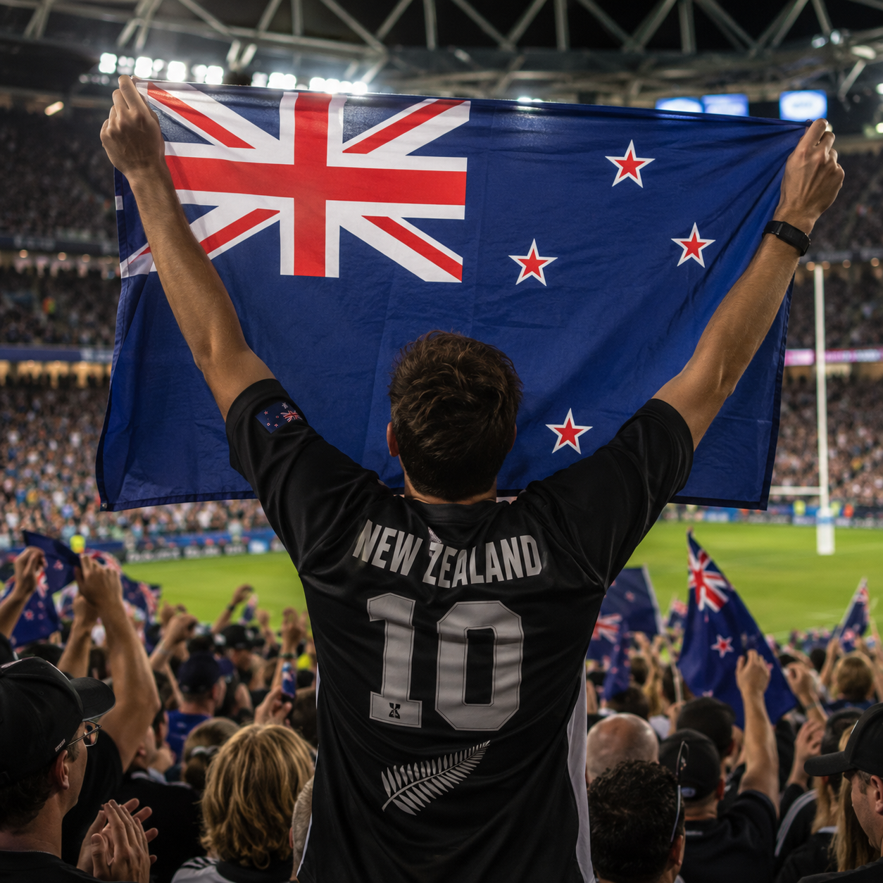 New Zealand 2026 World Cup Rectangular Supporter Fan Flag