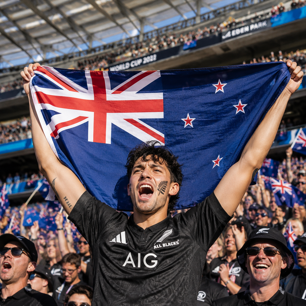 New Zealand 2026 World Cup Rectangular Supporter Fan Flag