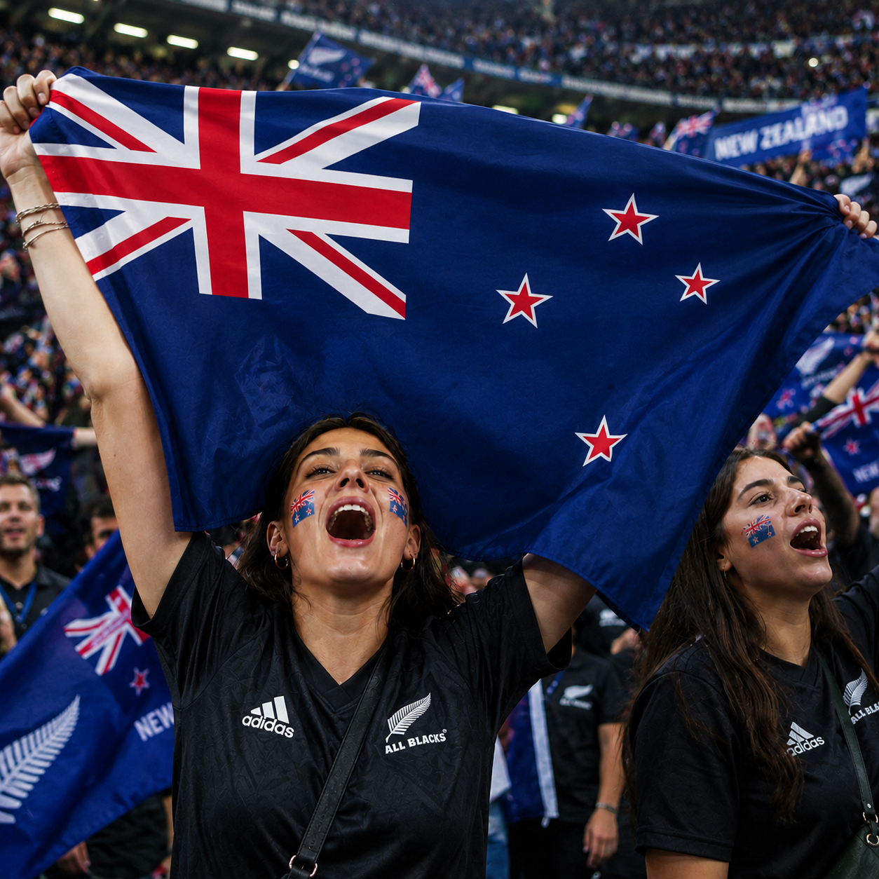 New Zealand 2026 World Cup Rectangular Supporter Fan Flag