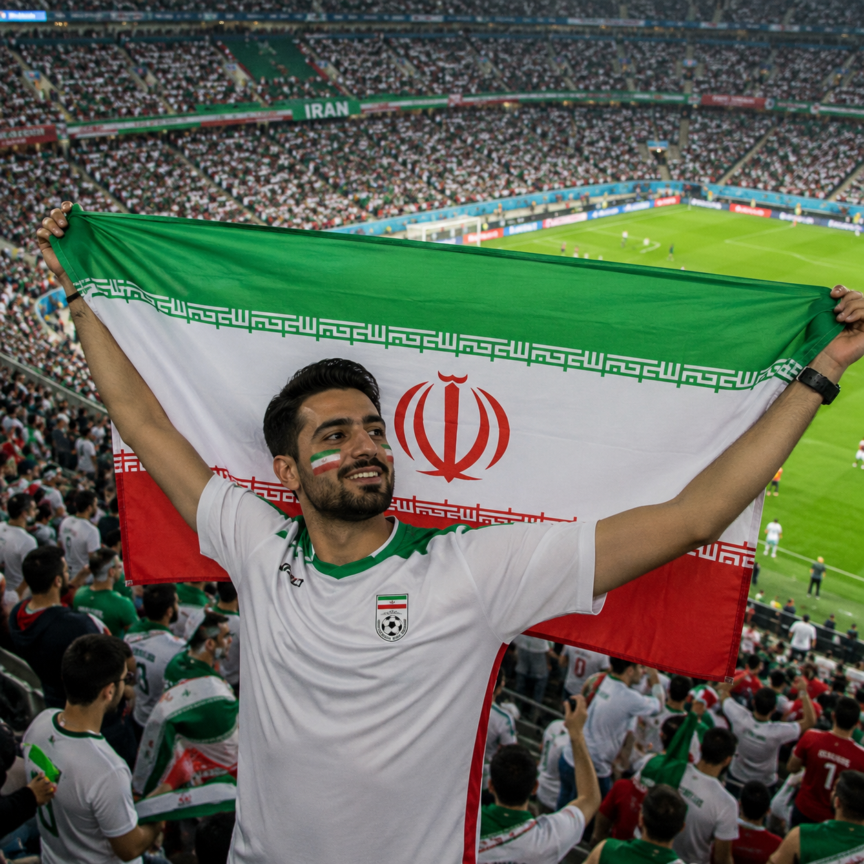 Iran 2026 World Cup National Flag Rectangular Supporter Fan Flag