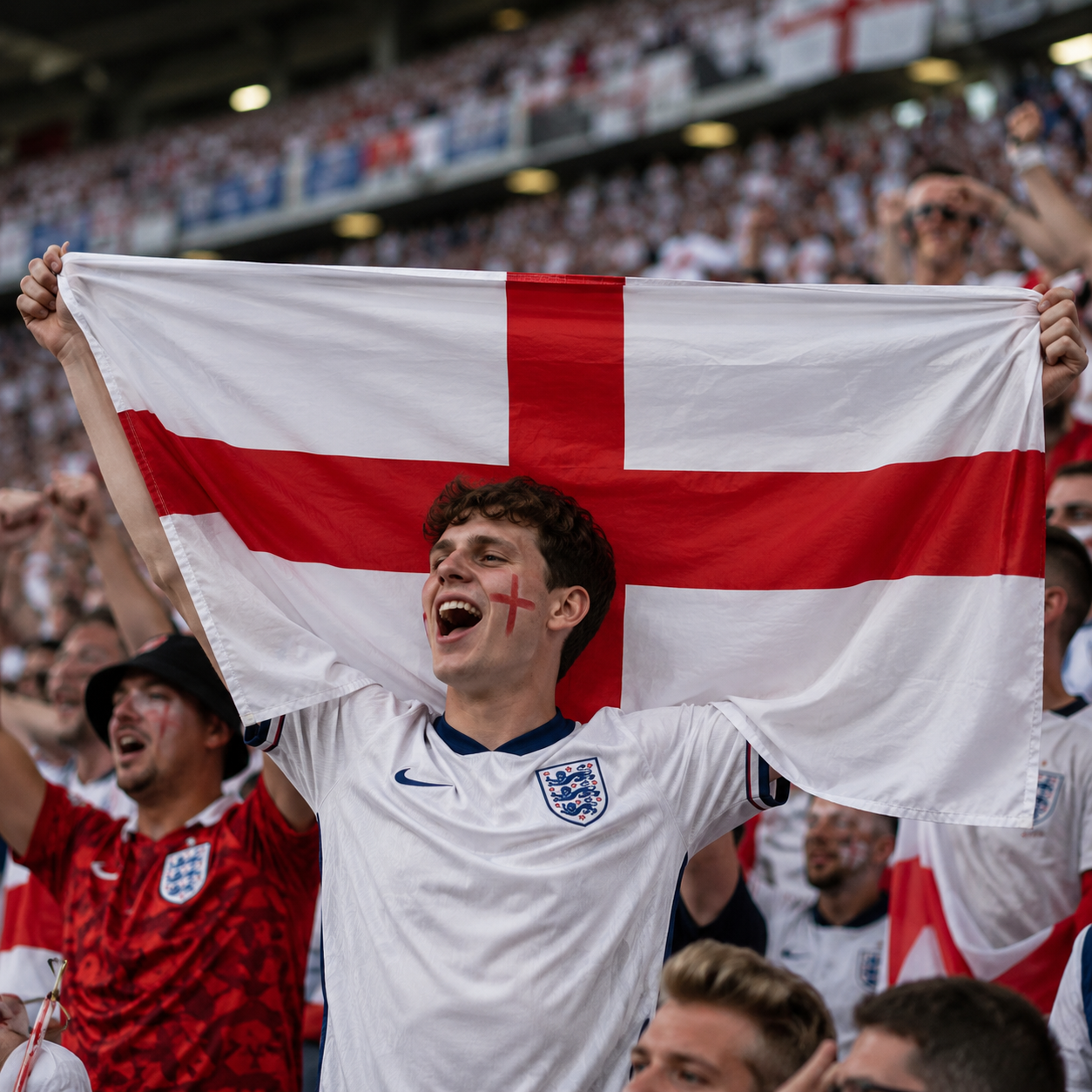 England 2026 World Cup Rectangular National Supporter Fan Flag