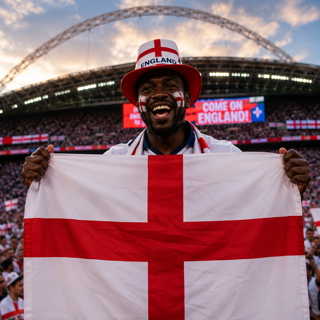 England 2026 World Cup Rectangular National Supporter Fan Flag