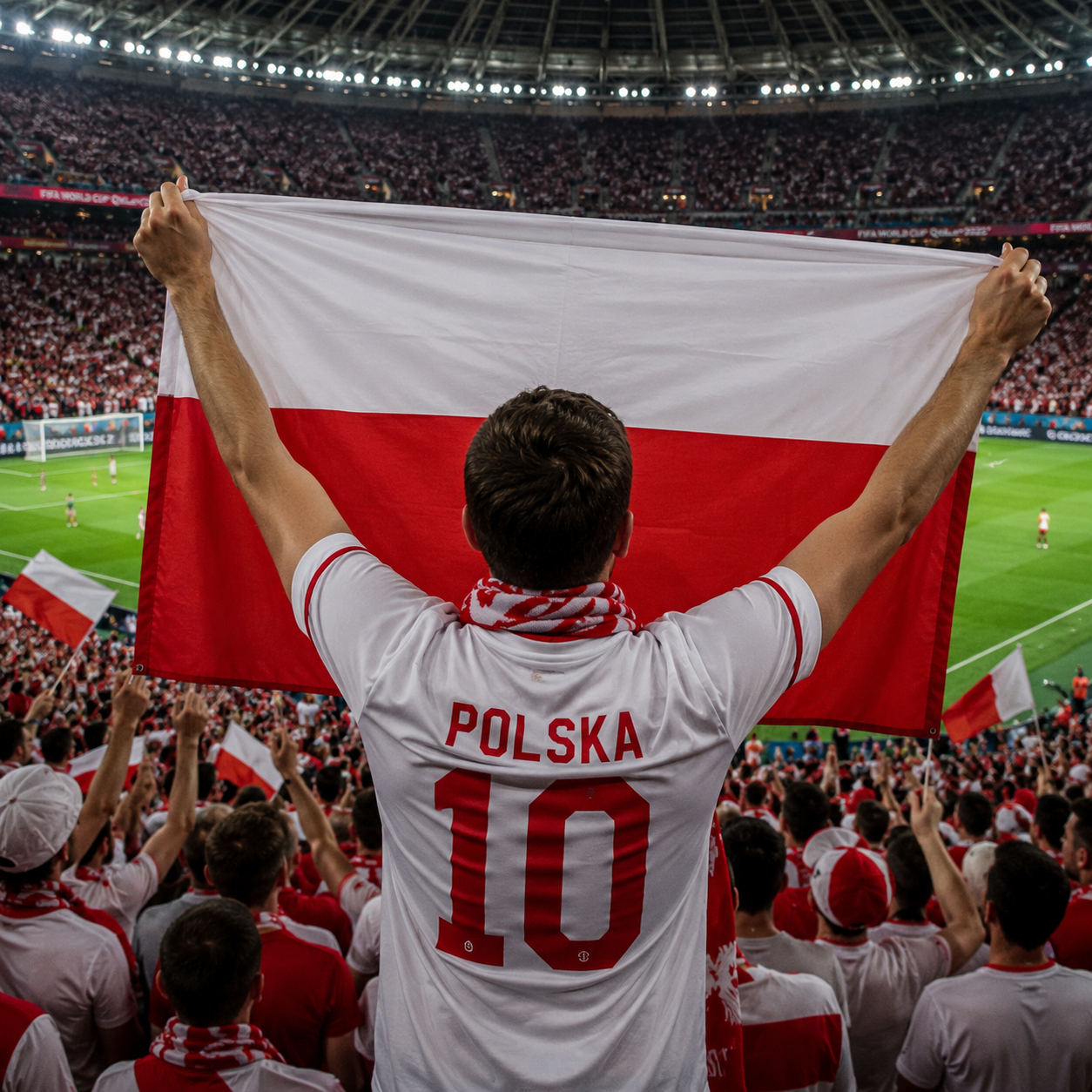Poland 2026 World Cup Rectangular National Supporter Fan Flag