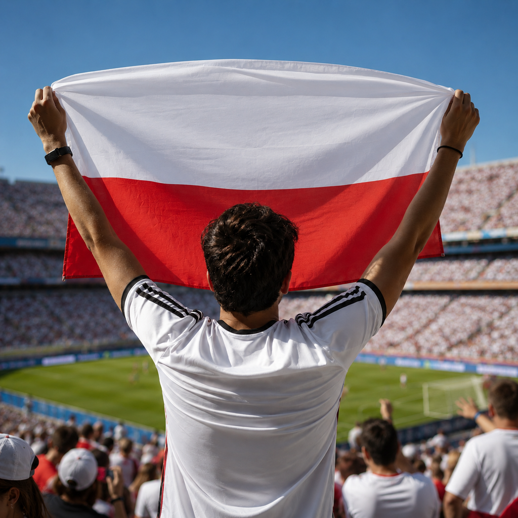 Poland 2026 World Cup Rectangular National Supporter Fan Flag