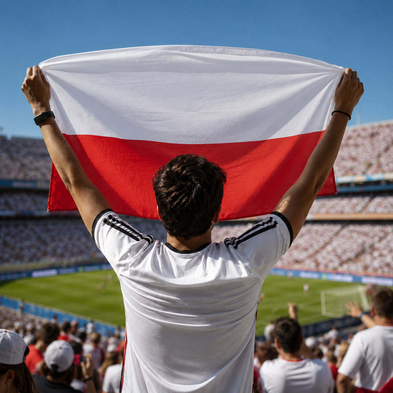 Poland 2026 World Cup Rectangular National Supporter Fan Flag